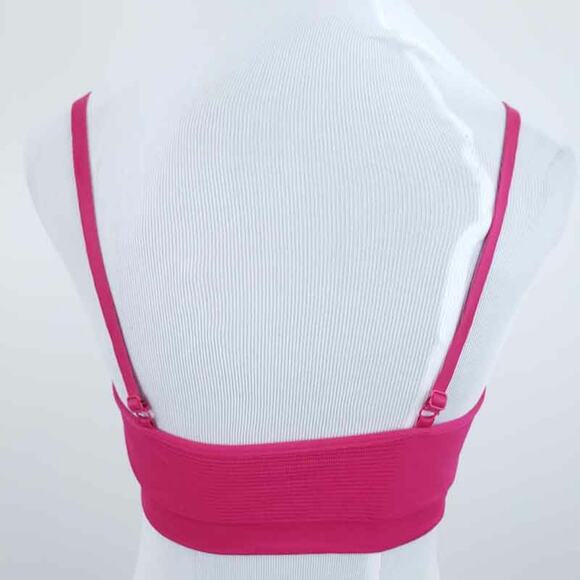 New Balance Yoga Bra Hot Pink Large Wireless Sports Bra Workout Exercise Athleti - Picture 2 of 6